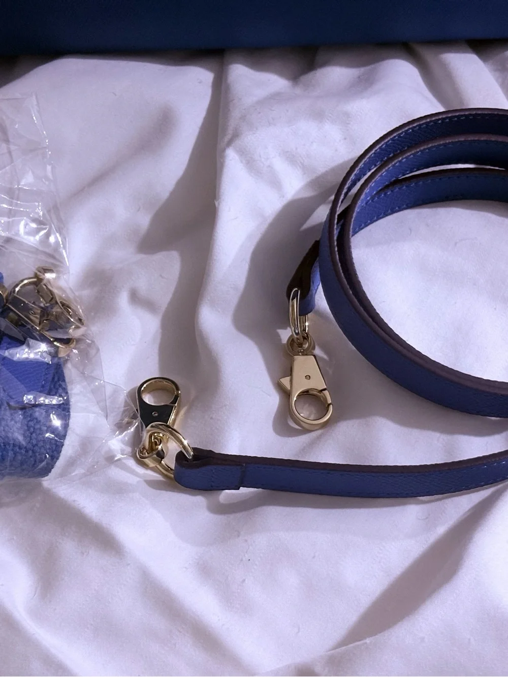 Lily & Bean “Evie” Leather Purse, in Cobalt Blue, 28 cm — LIKE NEW!